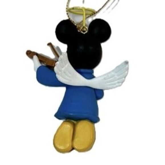 1993 Disney Grolier Mickey Mouse Angel Playing Violin Ornament Christmas Magic - Picture 4 of 4